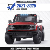 Yzona Madmax Windshield Frame Cover with 4 x LED Lights Compatible with 2021-2025 Ford Bronco